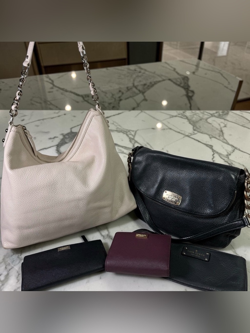 Kate Spade, Michael Kors leather wallets handbags wristlet 5pc bundle set AS IS